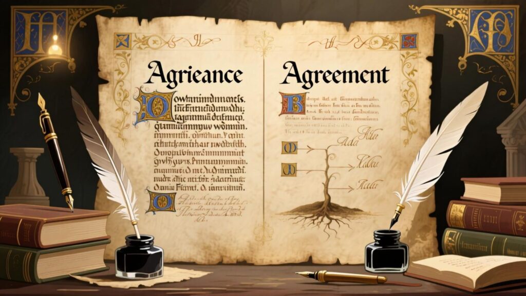 Agreement vs Agreeance
