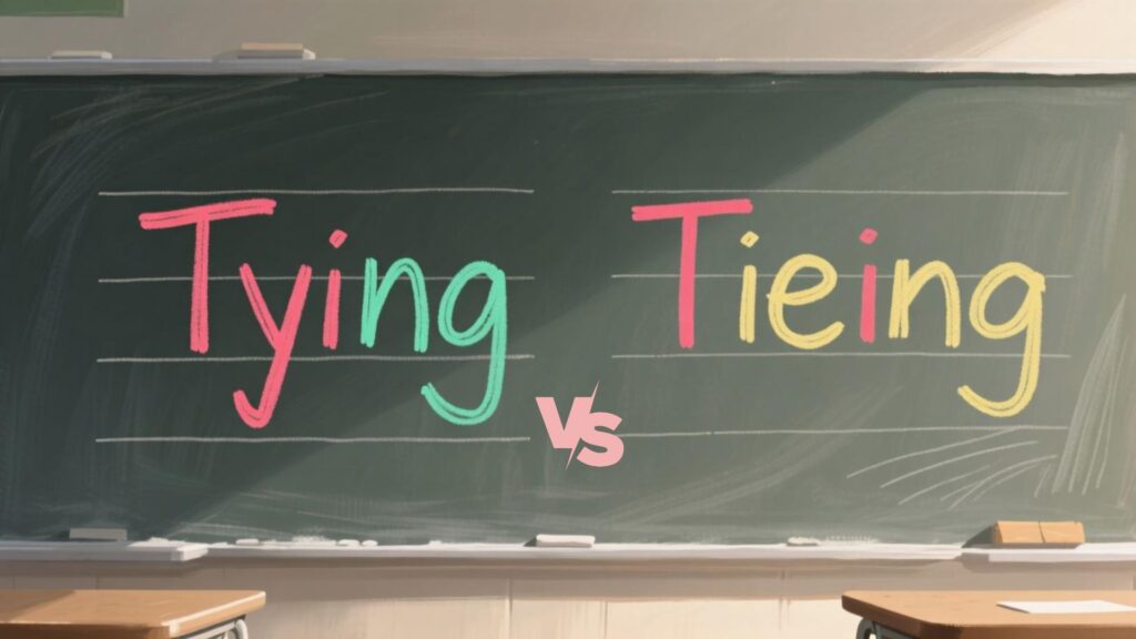Tying or Tieing