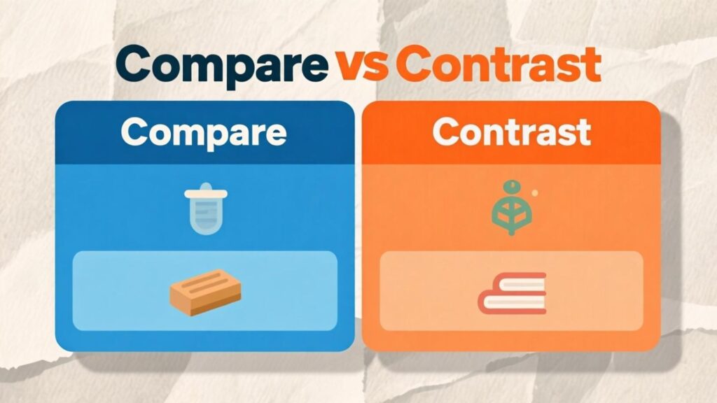 Compare vs Contrast: Definitions, Differences, and Examples