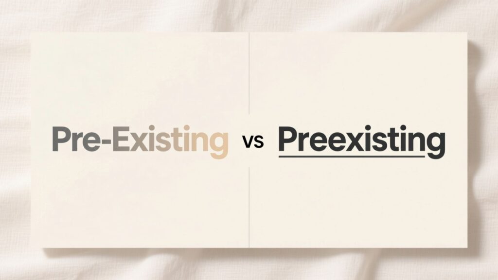 Pre-Existing or Preexisting