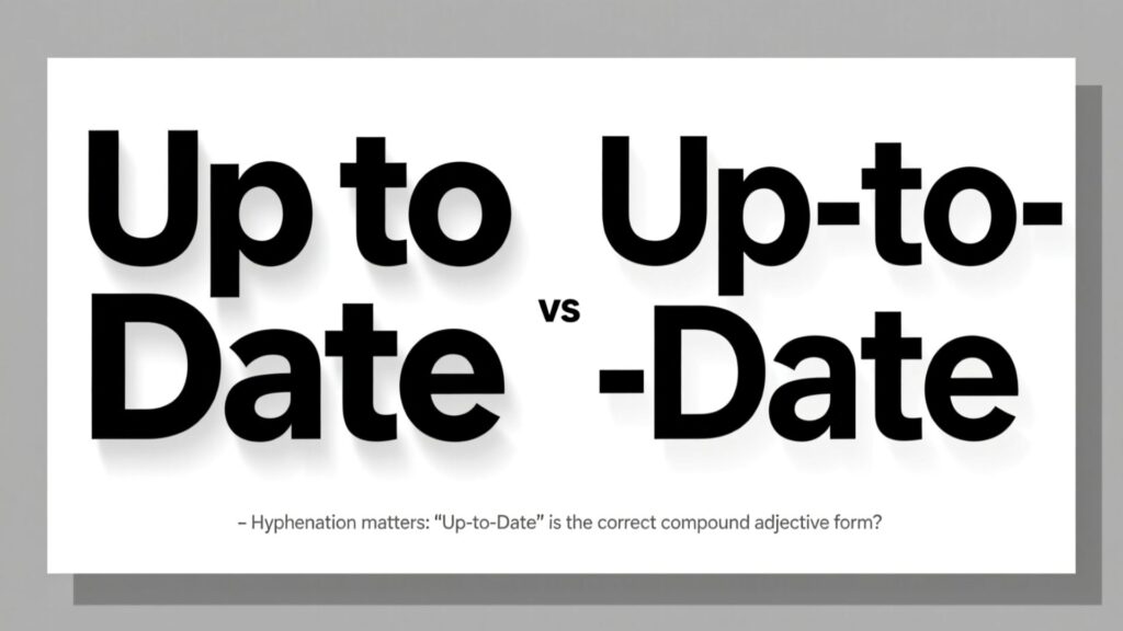 Up to Date or Up-to-Date