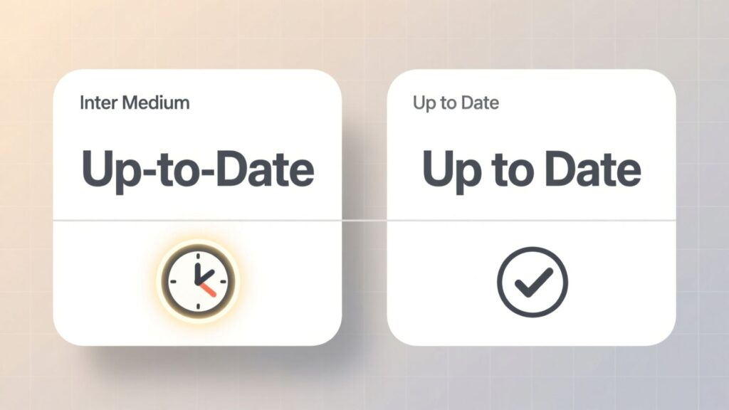 Up to Date vs Up-to-Date