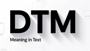 DTM Meaning in Text