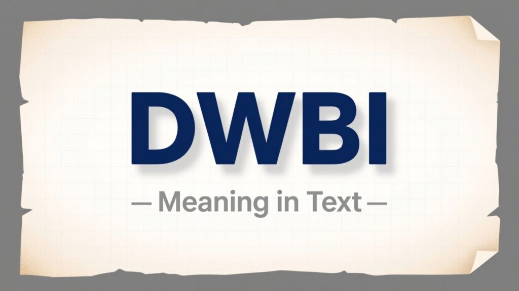 DWBI Meaning in Text