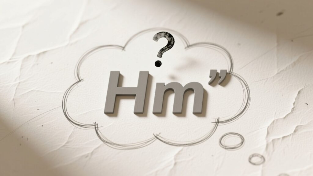 “Hm” Mean in a Text 