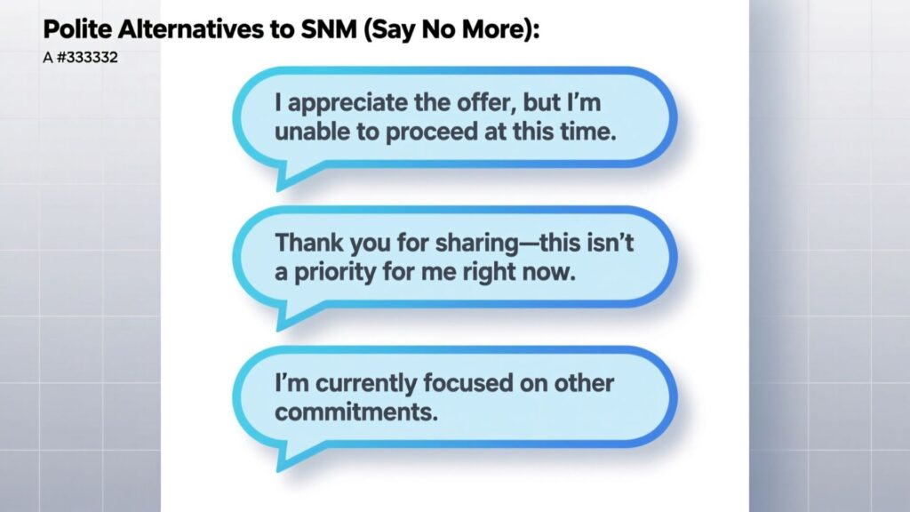 SNM Meaning in Text