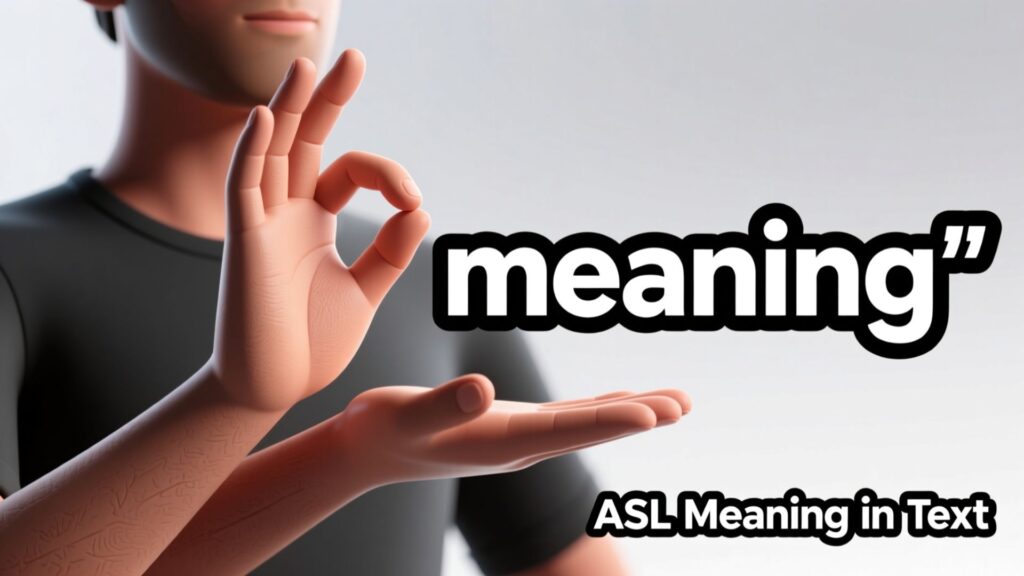 ASL Meaning in Text
