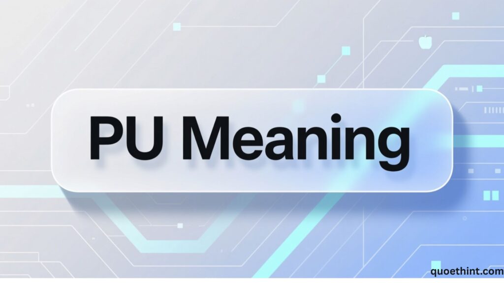 PU Meaning in Text