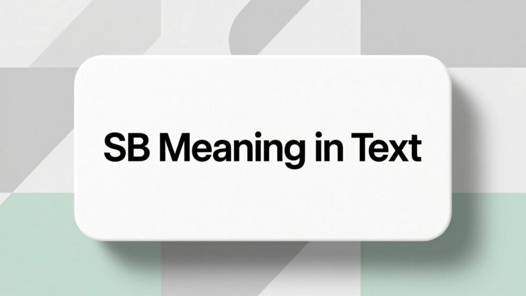 SB Meaning in Text: What It Stands For and How to Use It Effectively (2025)