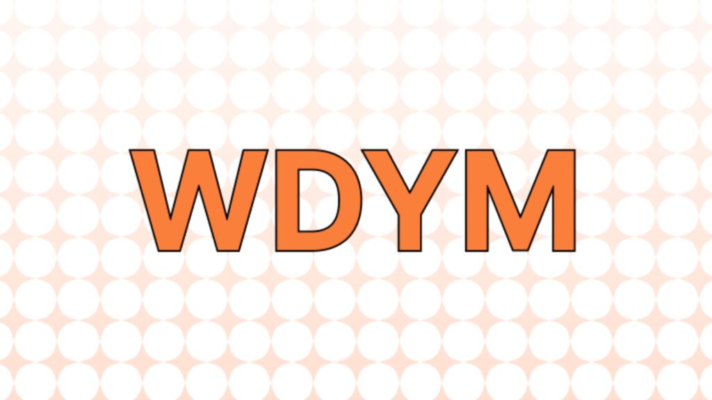 WDYM Meaning in Text