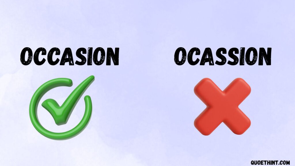 Occasion or Ocassion