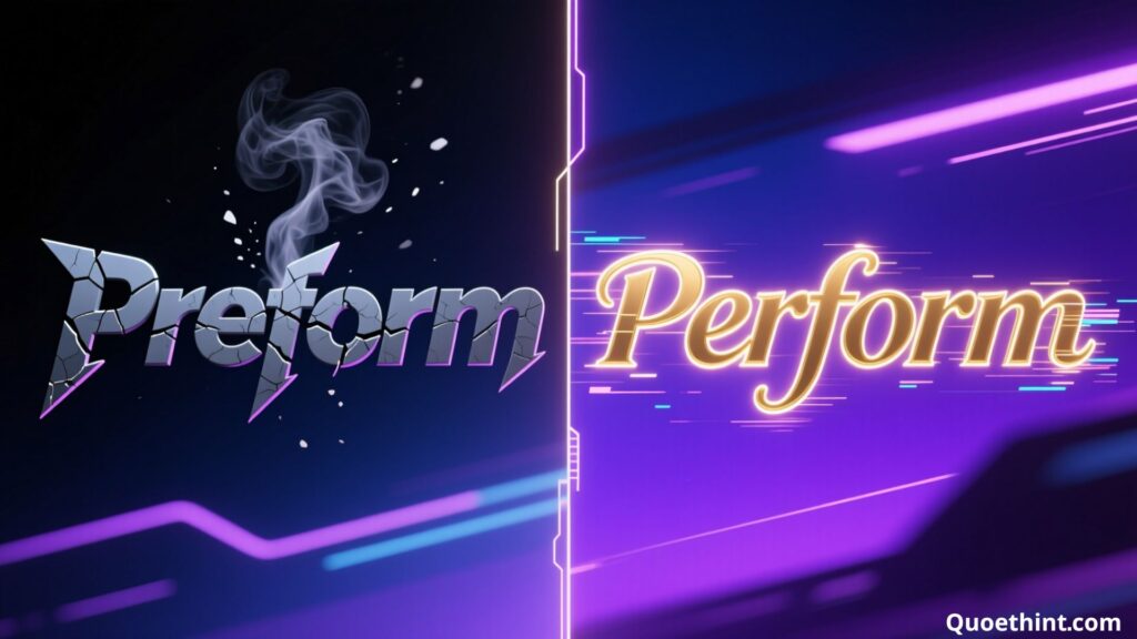 Preform Vs Perform